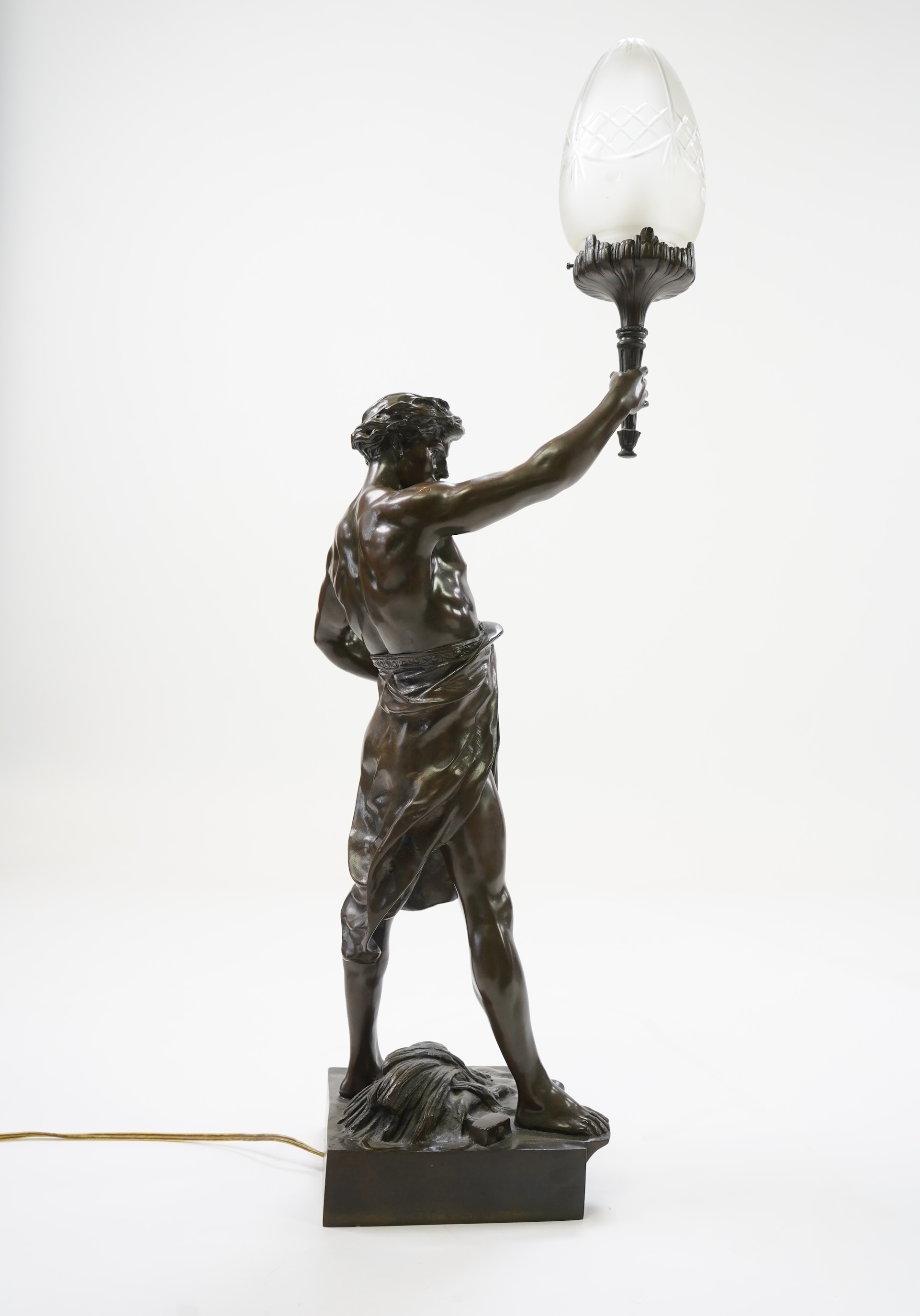 A Chinese export gilt decorated black lacquer sewing box, 19th century